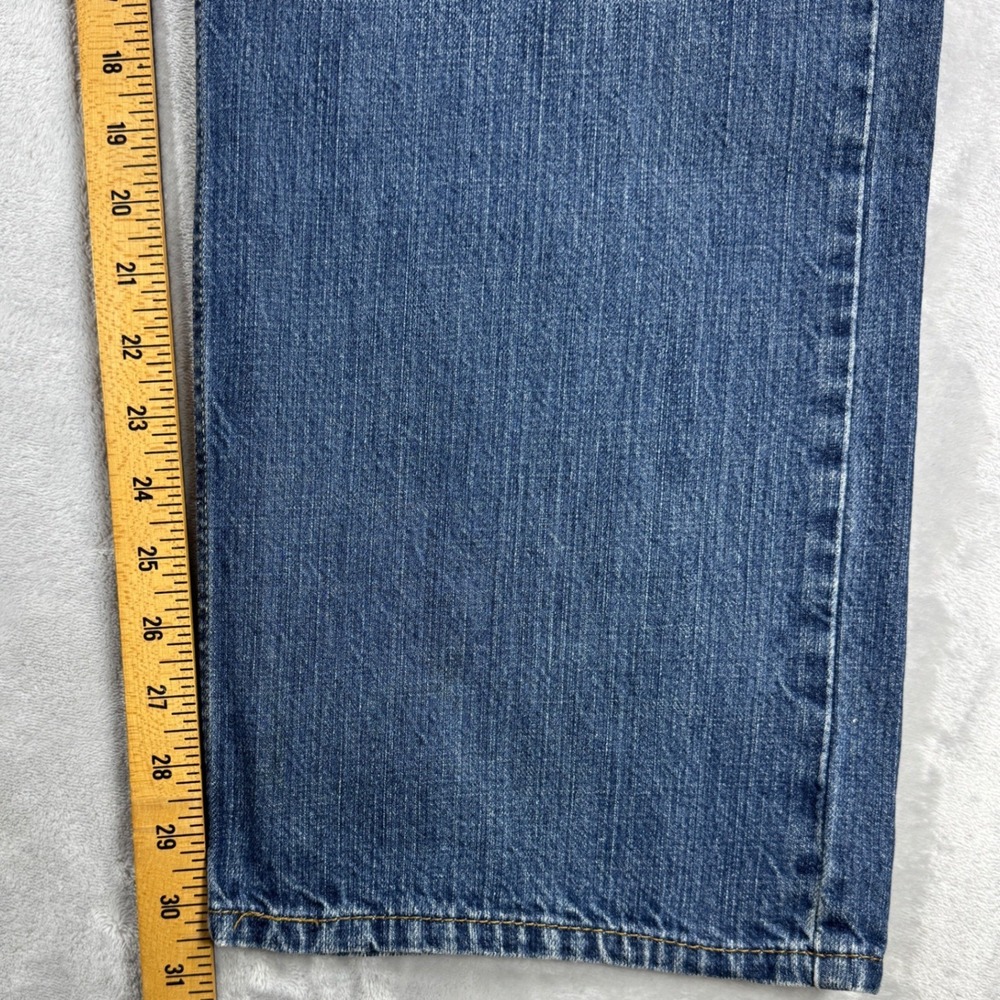 LEVI'S 569 Loose Straight Jeans Mens 40x32 Blue Faded Baggy Y2K Retro - Picture 11 of 12